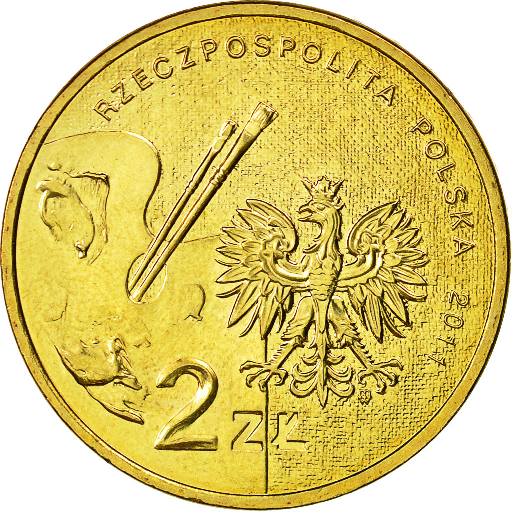 Coin, Poland, 2 Zlote, 2011, Warsaw, MS(60-62), Brass, KM:764
