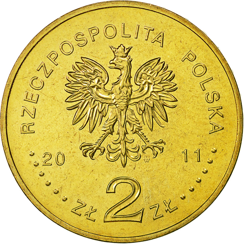 Coin, Poland, 2 Zlote, 2011, Warsaw, MS(60-62), Brass, KM:777