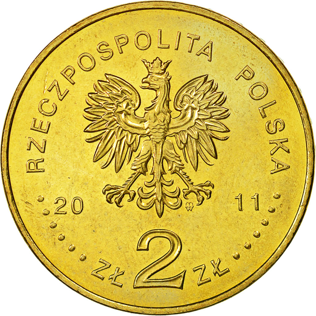 Coin, Poland, 2 Zlote, 2011, Warsaw, MS(60-62), Brass, KM:792