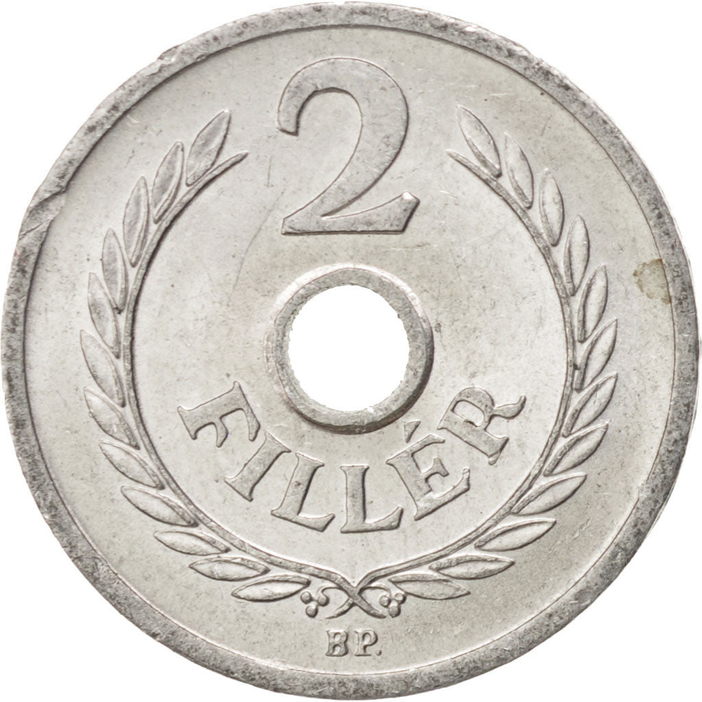 Münze, Ungarn, 2 Filler, 1963, Budapest, UNZ, Aluminium, KM:546