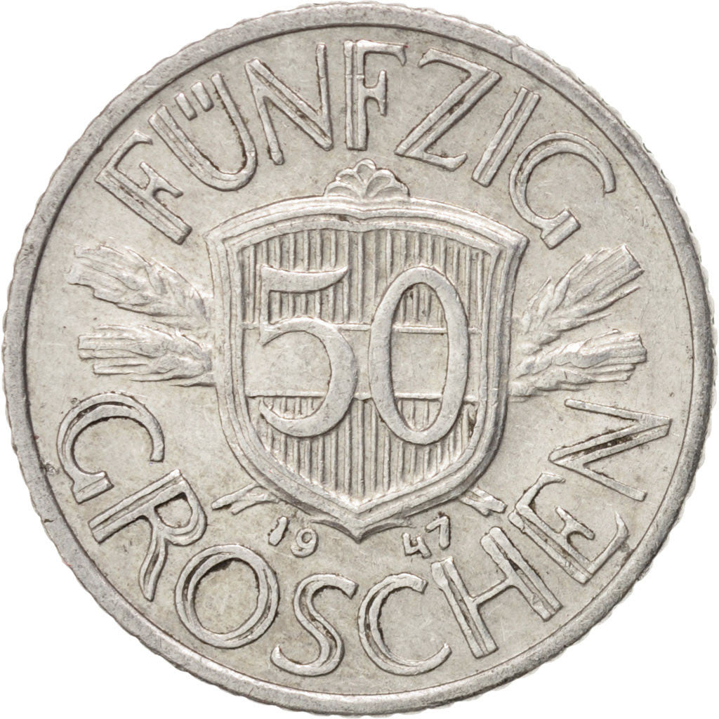 Moneta, Austria, 50 Groschen, 1947, BB+, Alluminio, KM:2870