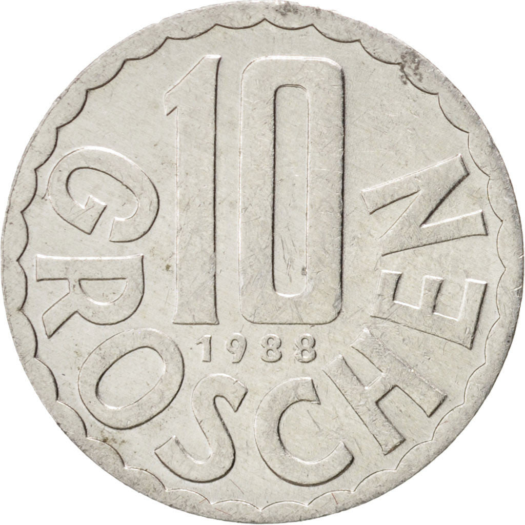 Monnaie, Autriche, 10 Groschen, 1988, SUP, Aluminium, KM:2878