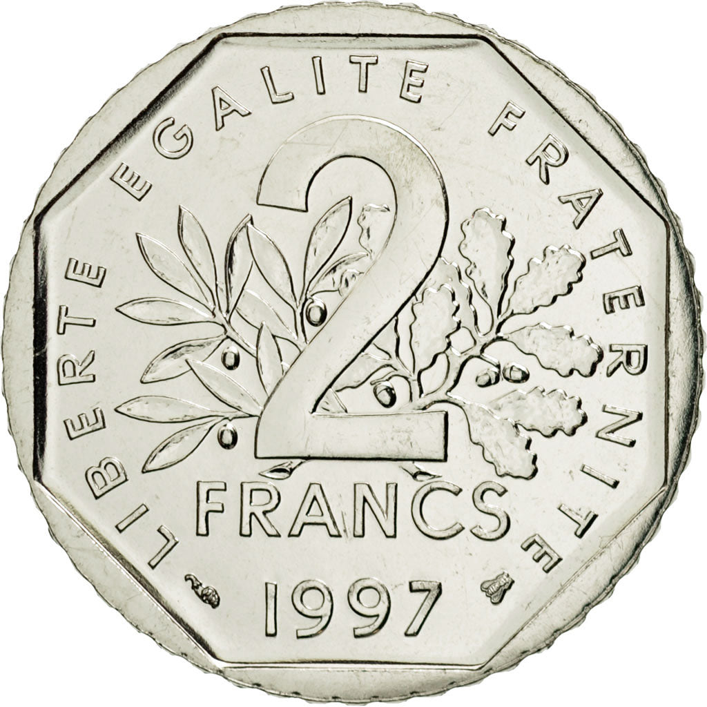 Coin, France, Semeuse, 2 Francs, 1997, Paris, MS(65-70), Nickel, KM:942.1