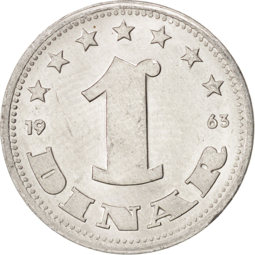 Coin, Yugoslavia, Dinar, 1963, MS(63), Aluminum, KM:36