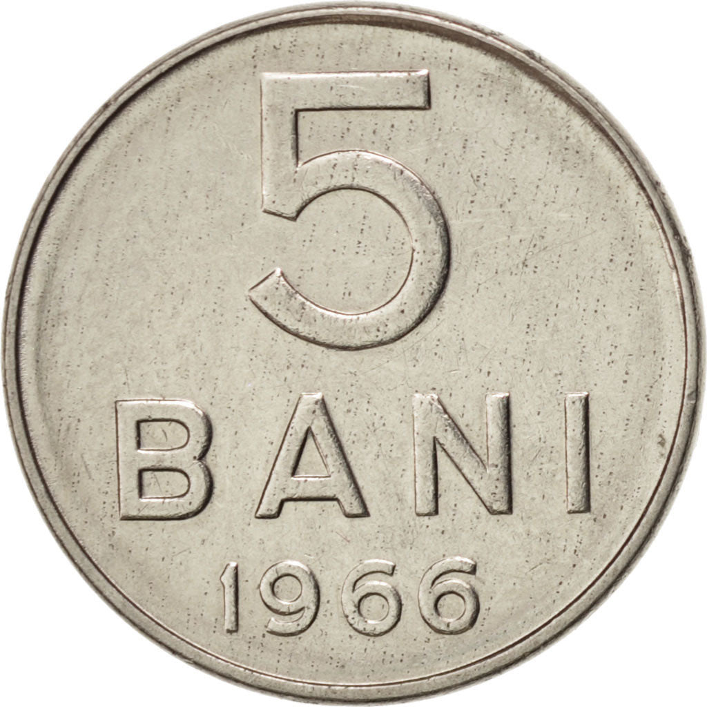Monnaie, Roumanie, 5 Bani, 1966, TTB+, Nickel Clad Steel, KM:92