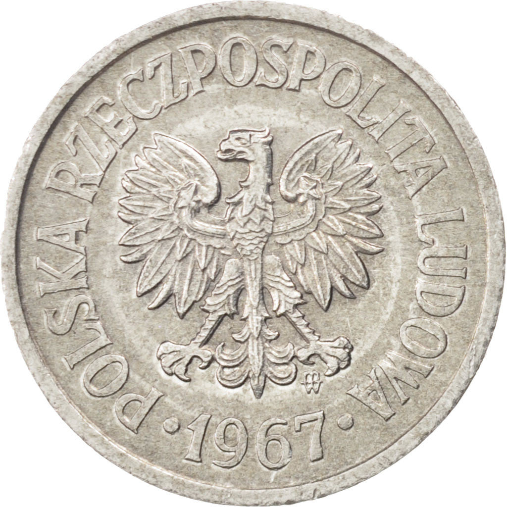 Coin, Poland, 10 Groszy, 1967, Warsaw, MS(63), Aluminum, KM:AA47