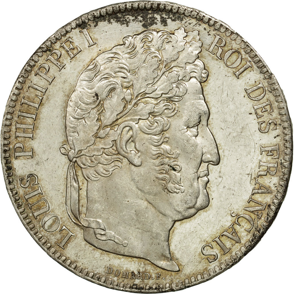 Coin, France, Louis-Philippe, 5 Francs, 1837, Rouen, MS(60-62), Silver,KM 749.2