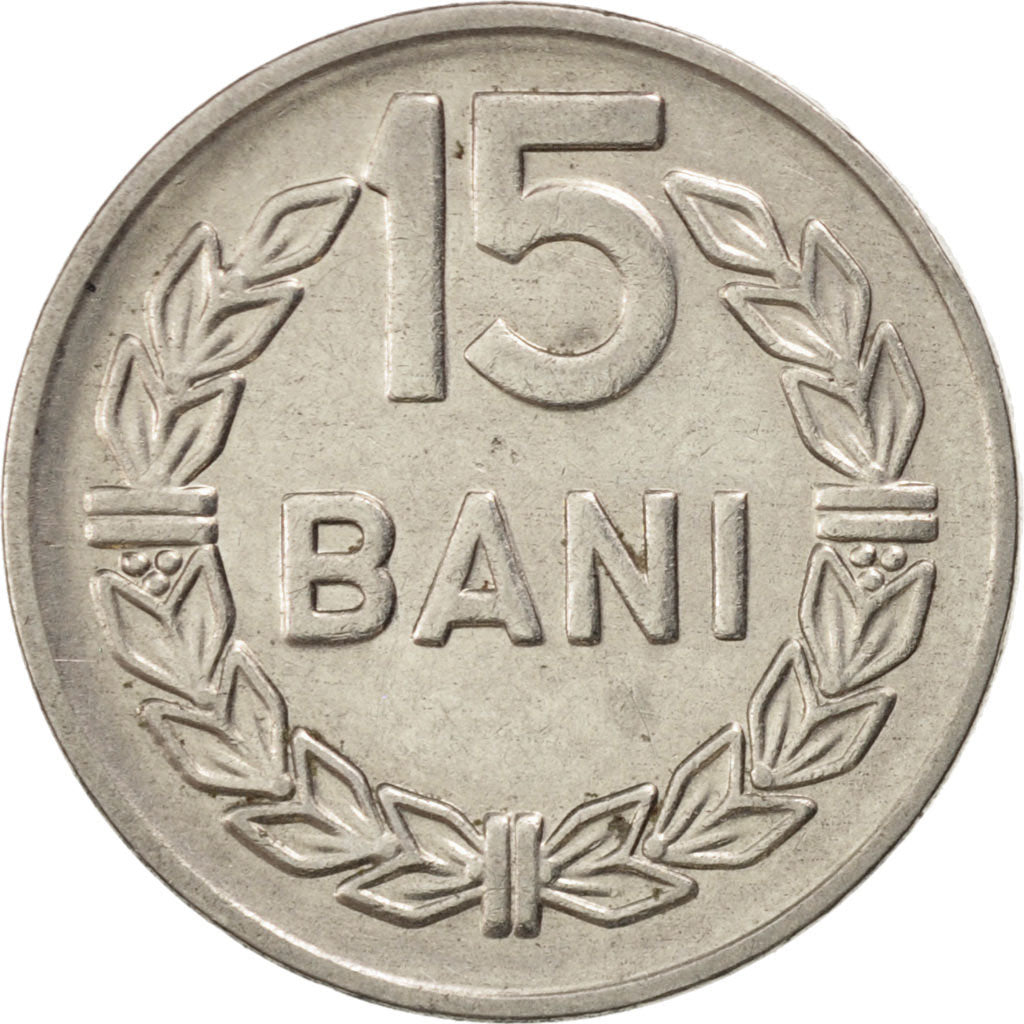 Coin, Romania, 15 Bani, 1966, AU(50-53), Nickel Clad Steel, KM:93