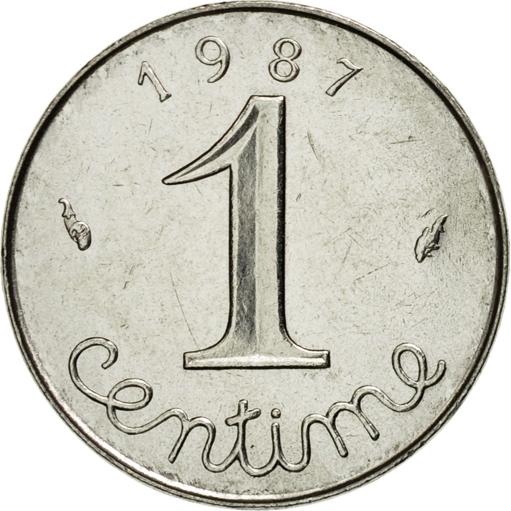 Coin, France, Épi, Centime, 1987, Paris, MS(63), Stainless Steel, KM:928