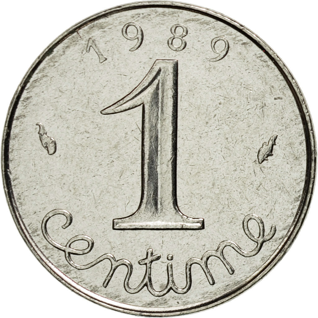 Munten, Frankrijk, Épi, Centime, 1989, Paris, UNC-, Stainless Steel, KM:928