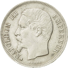 Francja, Napoleon III, 1 Franc, 1856, Strasbourg, Srebro, AU(55-58)
