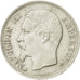 Francja, Napoleon III, 1 Franc, 1856, Strasbourg, Srebro, AU(55-58)