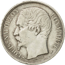 Francja, Louis-Napoléon Bonaparte, 1 Franc, 1852, Paris, Srebro, AU(55-58)