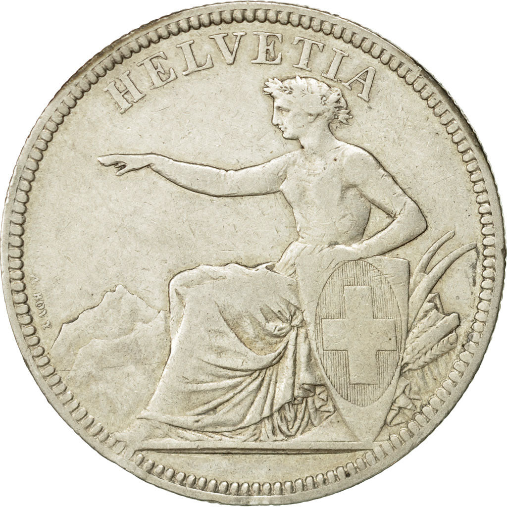 Suisse, 5 Francs, Helvetia, 1874, Bern, Argent, TTB, KM:11
