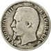 Moneda, Francia, Napoleon III, 2 Francs, 1857, Paris, BC+, Plata, KM 780.1