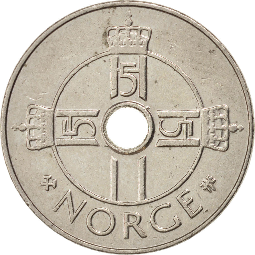 Coin, Norway, Harald V, Krone, 1998, AU(50-53), Copper-nickel, KM:462