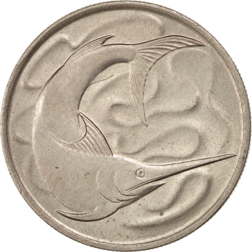 Coin, Singapore, 20 Cents, 1968, AU(55-58), Copper-nickel, KM:4