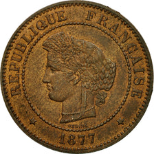 France, 5 Centimes, Cérès, 1877, Paris, Bronze, MS(60-62), Gadoury:157a
