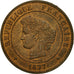 France, 5 Centimes, Cérès, 1877, Paris, Bronze, MS(60-62), Gadoury:157a