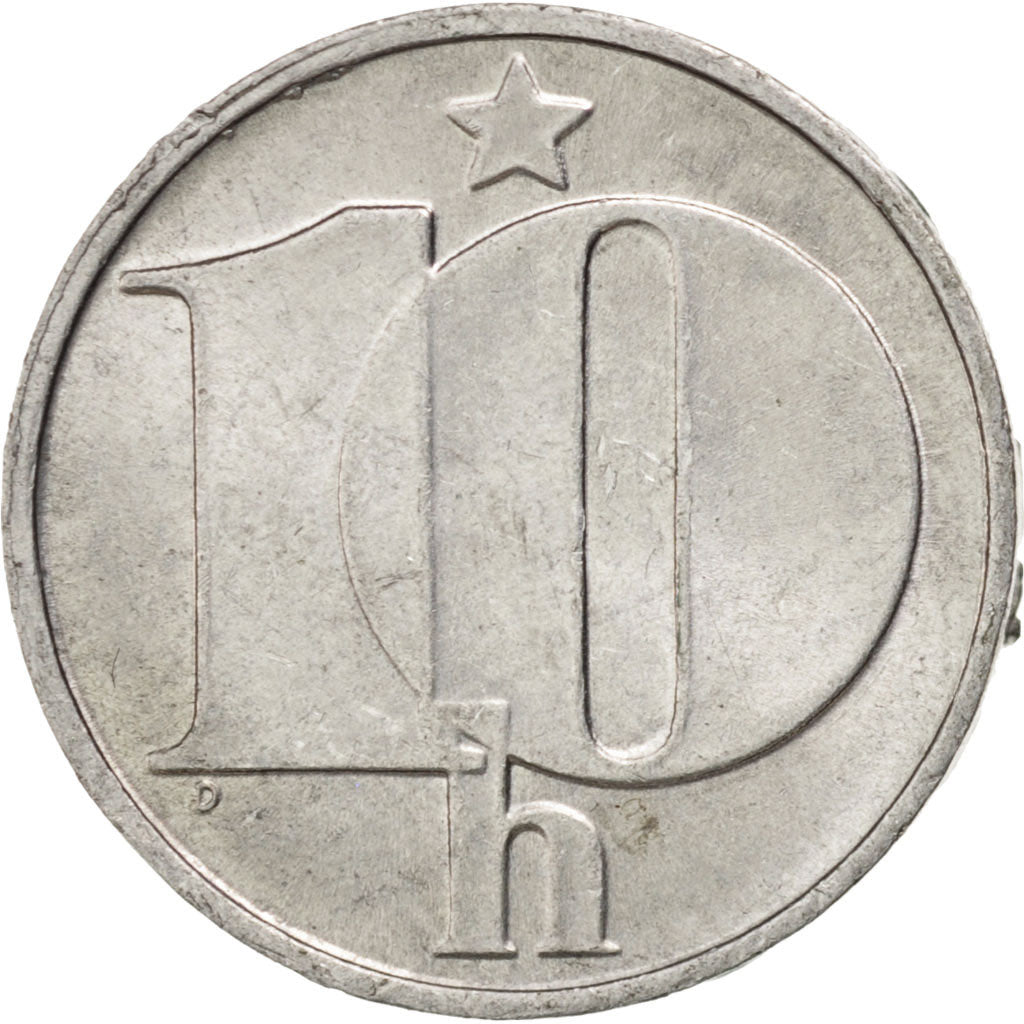Coin, Czechoslovakia, 10 Haleru, 1977, MS(63), Aluminum, KM:80