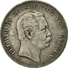Grand-duché de Hesse-Darmstadt, Ludwig III, 5 Mark, 1876, Darmstadt, Argent