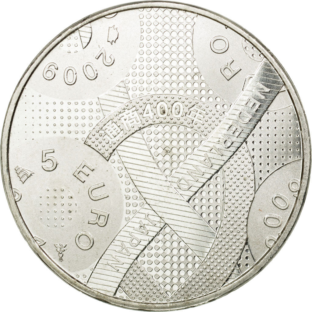 Netherlands, 5 Euro, 2009, MS(63), Silver Plated Copper, KM:287a