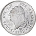 França, Louis XVI, 30 sols françois, 1792 / AN 4, Paris, Prata, AU(50-53)
