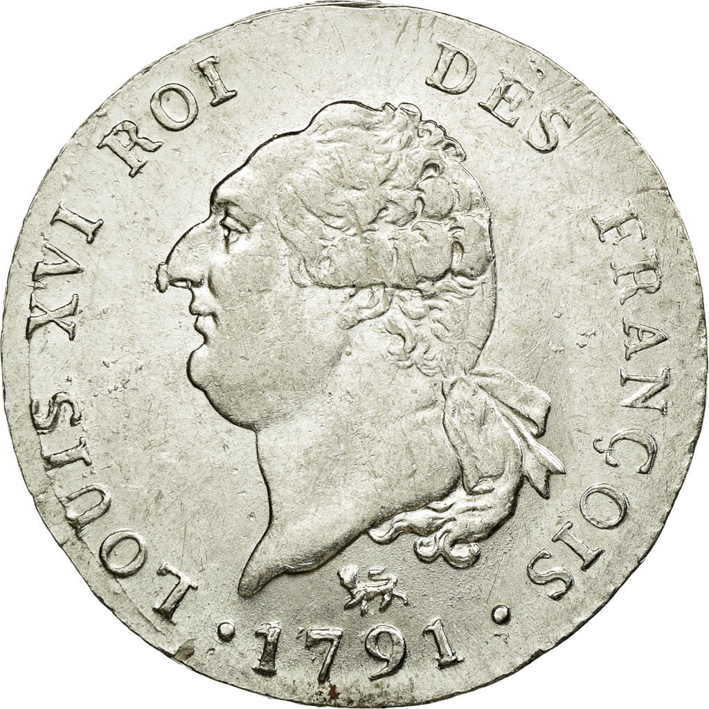 Francia, Louis XVI, 30 sols françois, 1791 / AN 3, Paris, Plata, MBC+