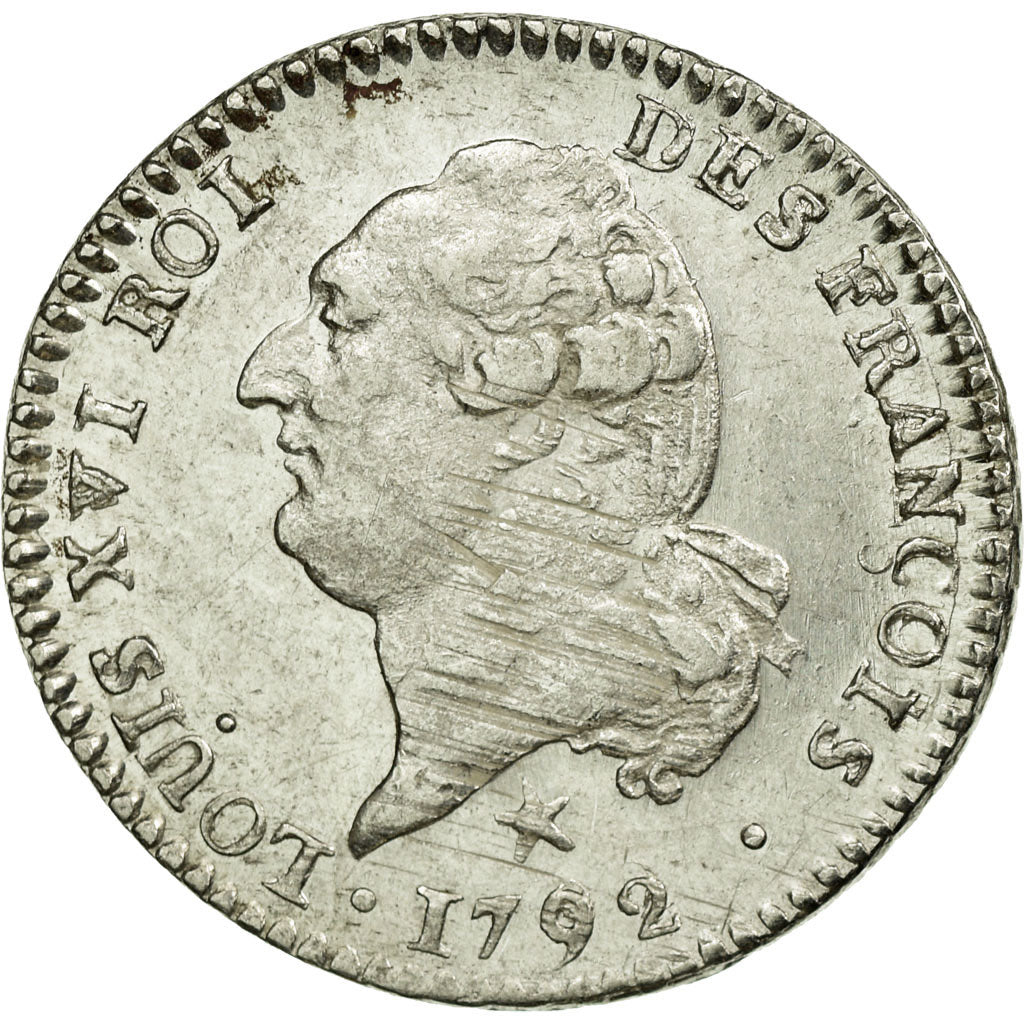 France, Louis XVI, 15 sols françois, 1792 / AN 4, Lille, 2nd semestre, Silver