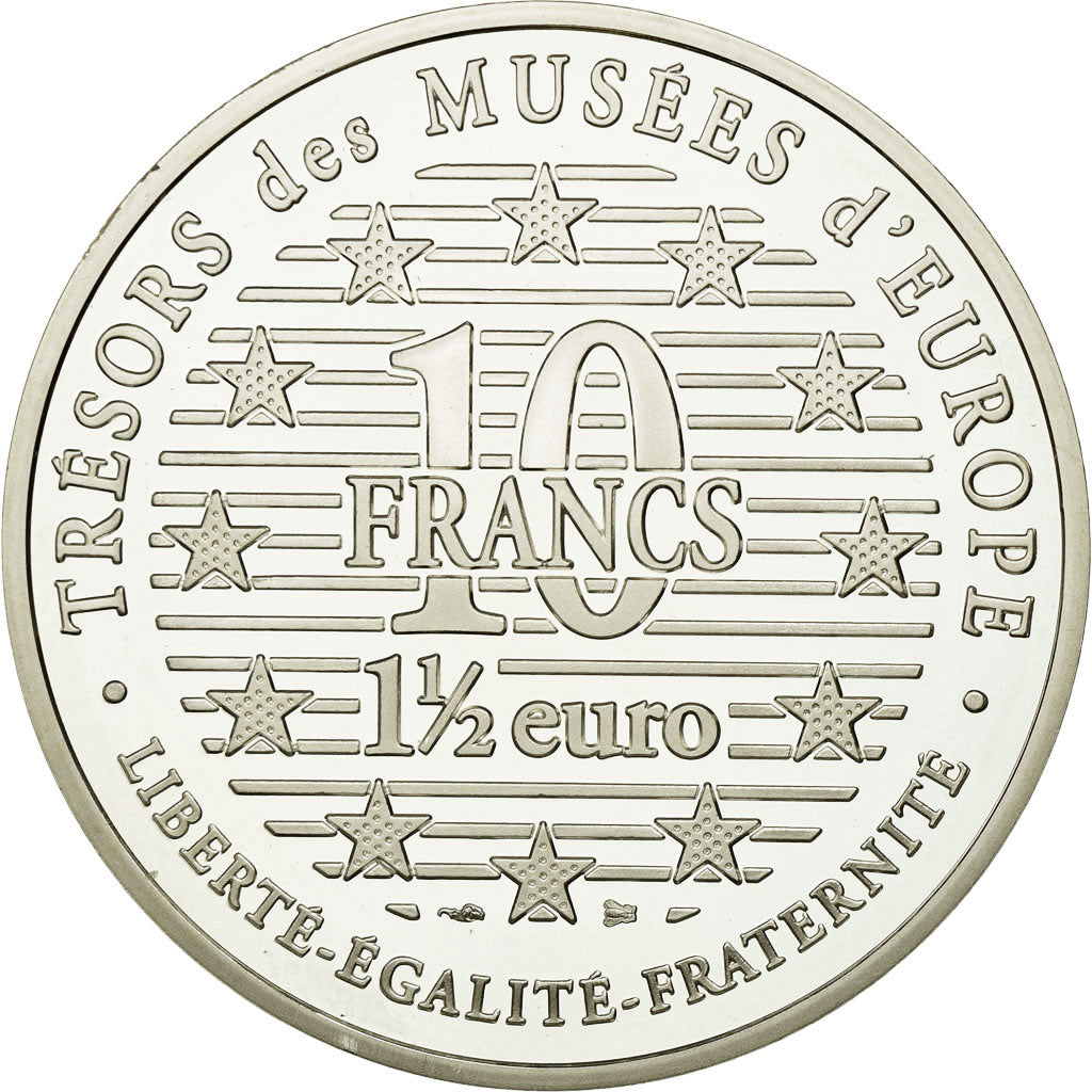 Moneta, Francja, 10 Francs-1.5 Euro, 1996, MS(65-70), Srebro, KM:1122