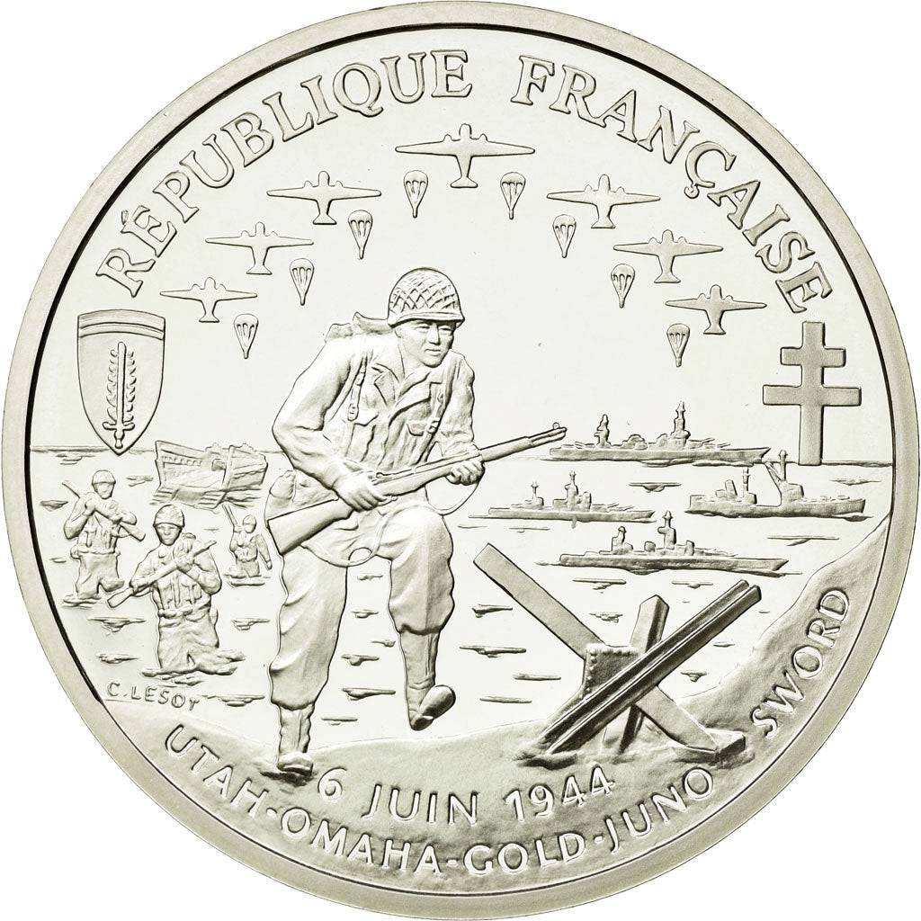 Coin, France, Franc, 1993, MS(65-70), Silver, KM:1014, Gadoury:C38