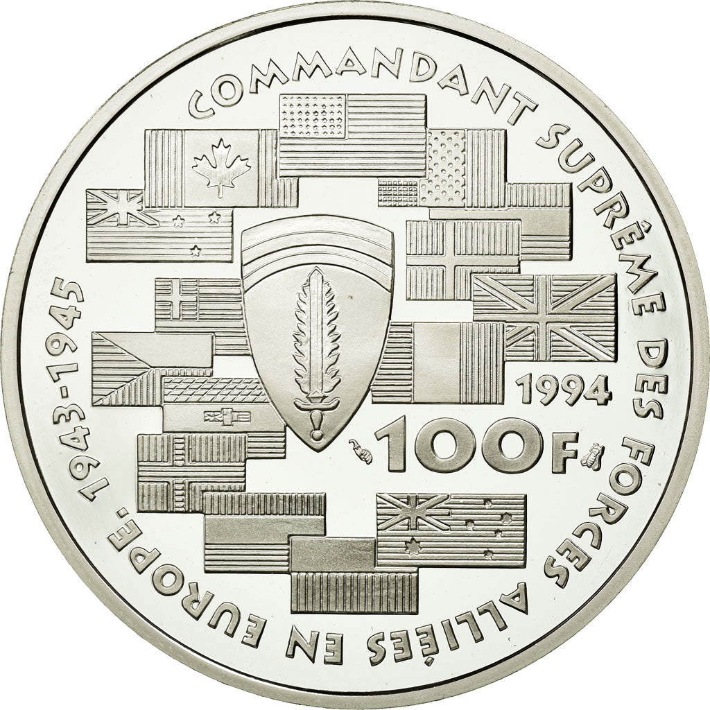 Coin, France, 100 Francs, 1994, MS(65-70), Silver, KM:1042, Gadoury:C83