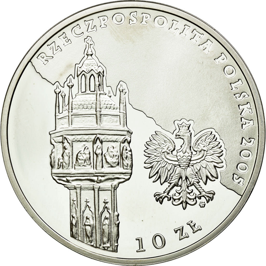 Moneta, Polonia, 10 Zlotych, 2005, Warsaw, SPL, Argento, KM:539