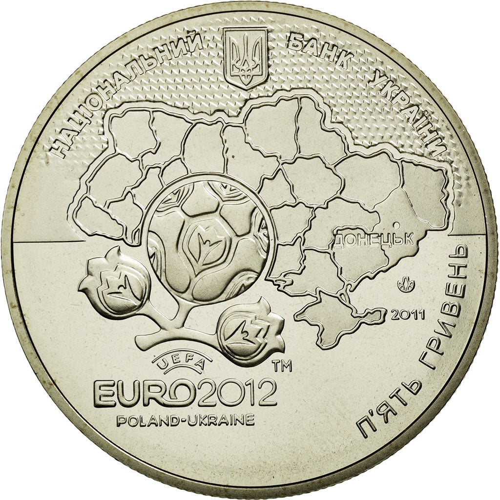 Moneda, Ucrania, 5 Hryven, 2011, Kyiv, SC, Cobre - níquel - cinc, KM:649
