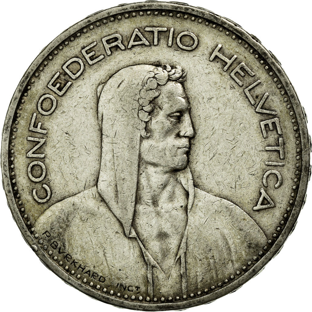 Moneta, Svizzera, 5 Francs, 1932, Bern, BB, Argento, KM:40