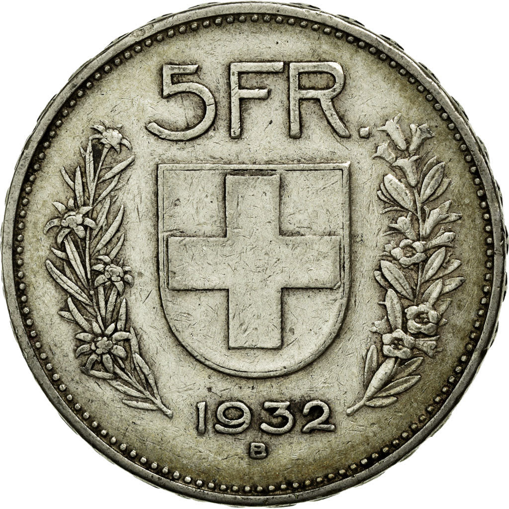 Moneta, Svizzera, 5 Francs, 1932, Bern, BB, Argento, KM:40
