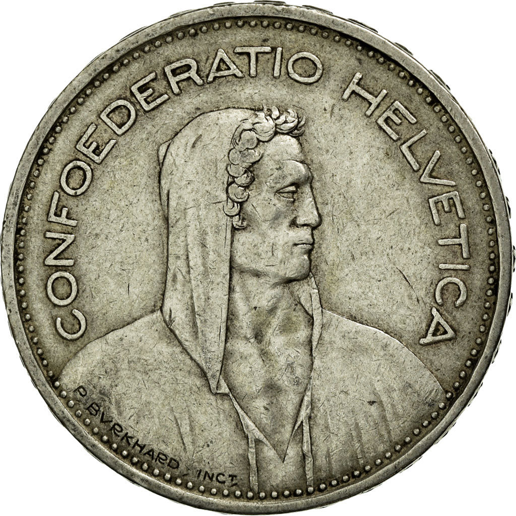 Moneta, Svizzera, 5 Francs, 1933, Bern, BB, Argento, KM:40