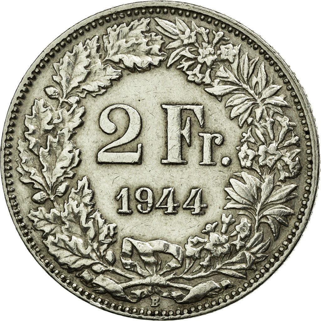 Monnaie, Suisse, 2 Francs, 1944, Bern, TTB, Argent, KM:21