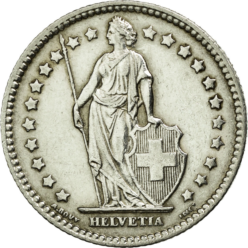 Coin, Switzerland, Franc, 1921, Bern, AU(50-53), Silver, KM:24
