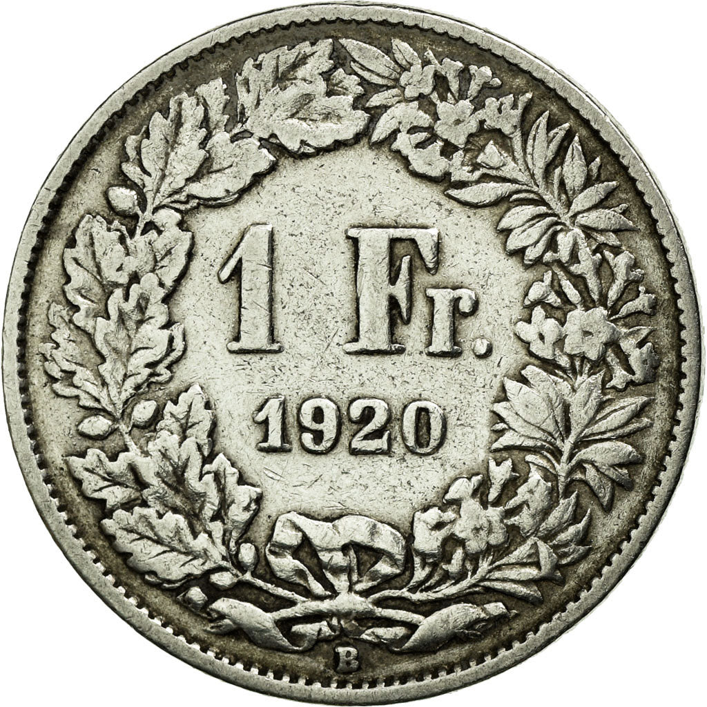 Coin, Switzerland, Franc, 1920, Bern, EF(40-45), Silver, KM:24