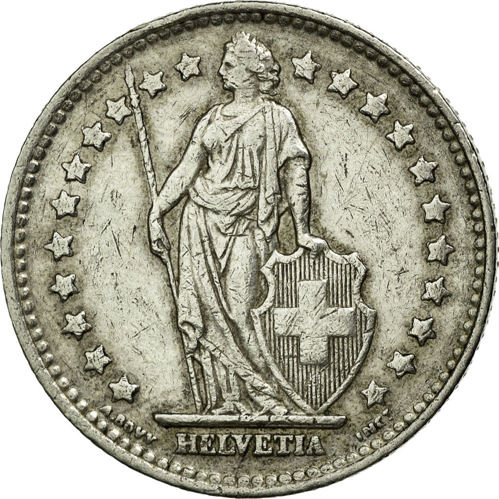 Coin, Switzerland, Franc, 1945, Bern, EF(40-45), Silver, KM:24