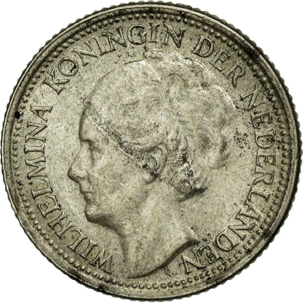 Moneta, Holandia, Wilhelmina I, 10 Cents, 1941, EF(40-45), Srebro, KM:163