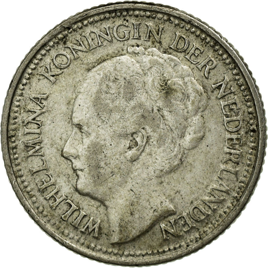 Coin, Netherlands, Wilhelmina I, 10 Cents, 1936, EF(40-45), Silver, KM:163