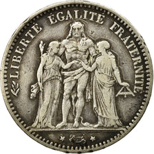 Coin, France, Hercule, 5 Francs, 1877, Bordeaux, EF(40-45), Silver, KM:820.2
