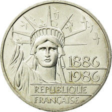 Coin, France, Statue de la Liberté, 100 Francs, 1986, Paris, AU(55-58), Silver