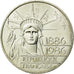 Coin, France, Statue de la Liberté, 100 Francs, 1986, Paris, AU(55-58), Silver