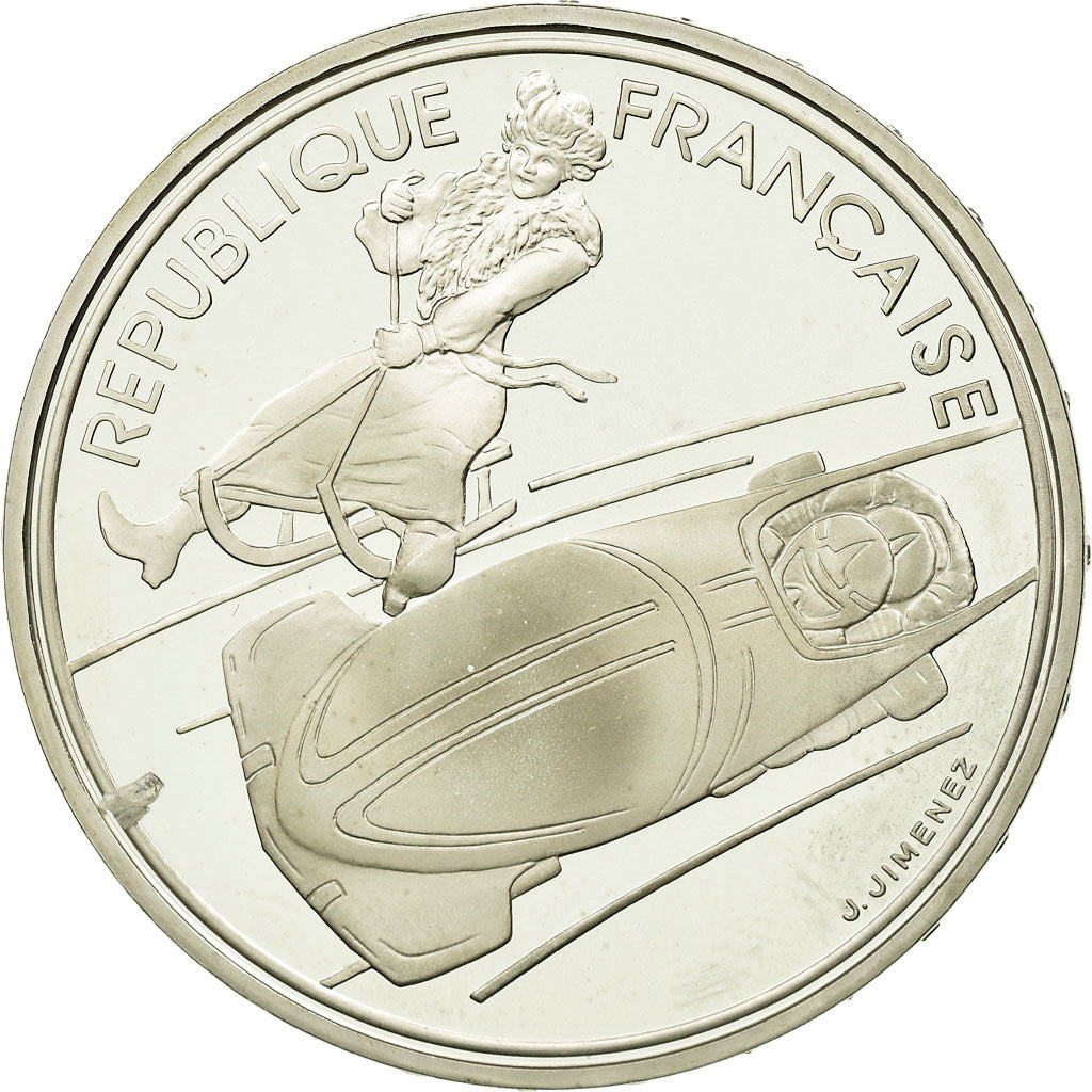 Moneta, Francja, 100 Francs, 1990, Proof, MS(63), Srebro, KM:981, Gadoury:C9