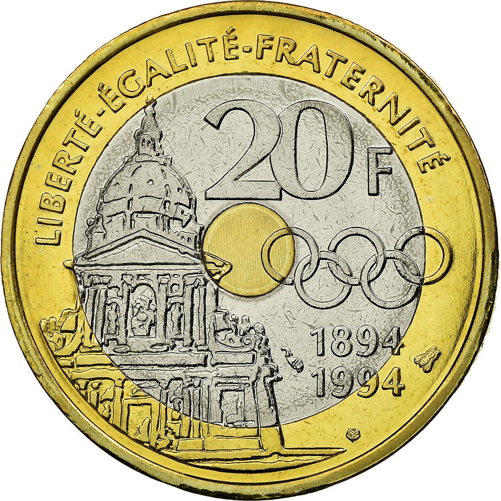 Monnaie, France, 20 Francs, 1994, ESSAI, SUP, Tri-Metallic, Gadoury:873, KM:E146