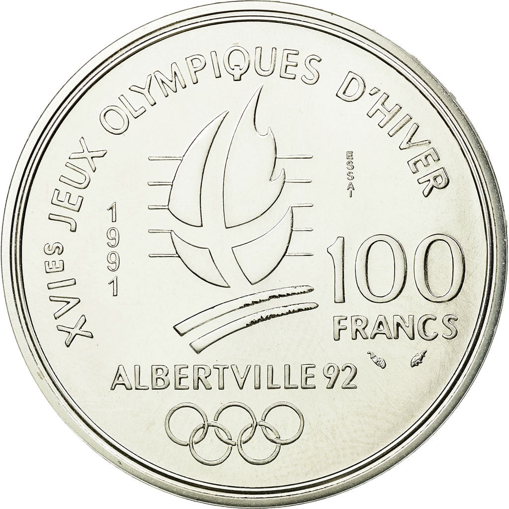 Coin, France, 100 Francs, 1991, ESSAI, MS(65-70), Silver, KM:994, Gadoury:C18