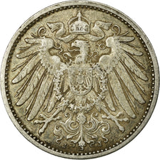 Coin, GERMANY - EMPIRE, Wilhelm II, Mark, 1905, Hambourg, EF(40-45),Silver,KM 14